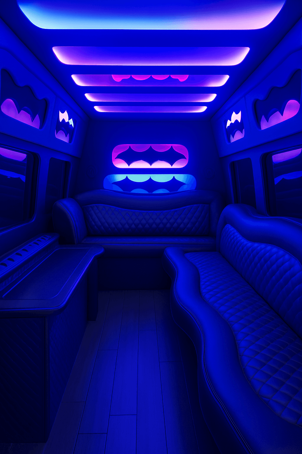 10-Passenger Limo Sprinter interior view