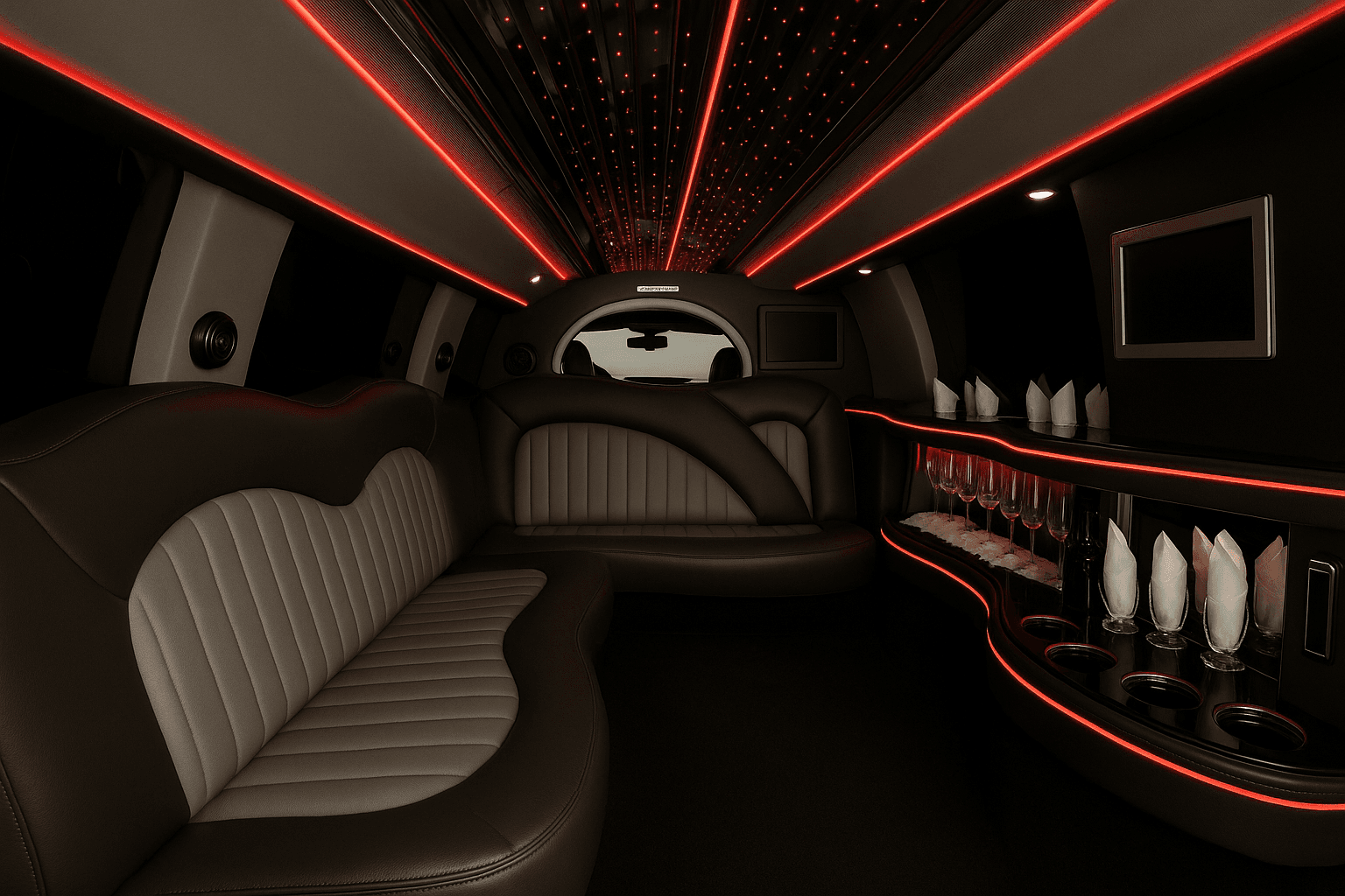 14-Passenger Stretch Limousine interior view