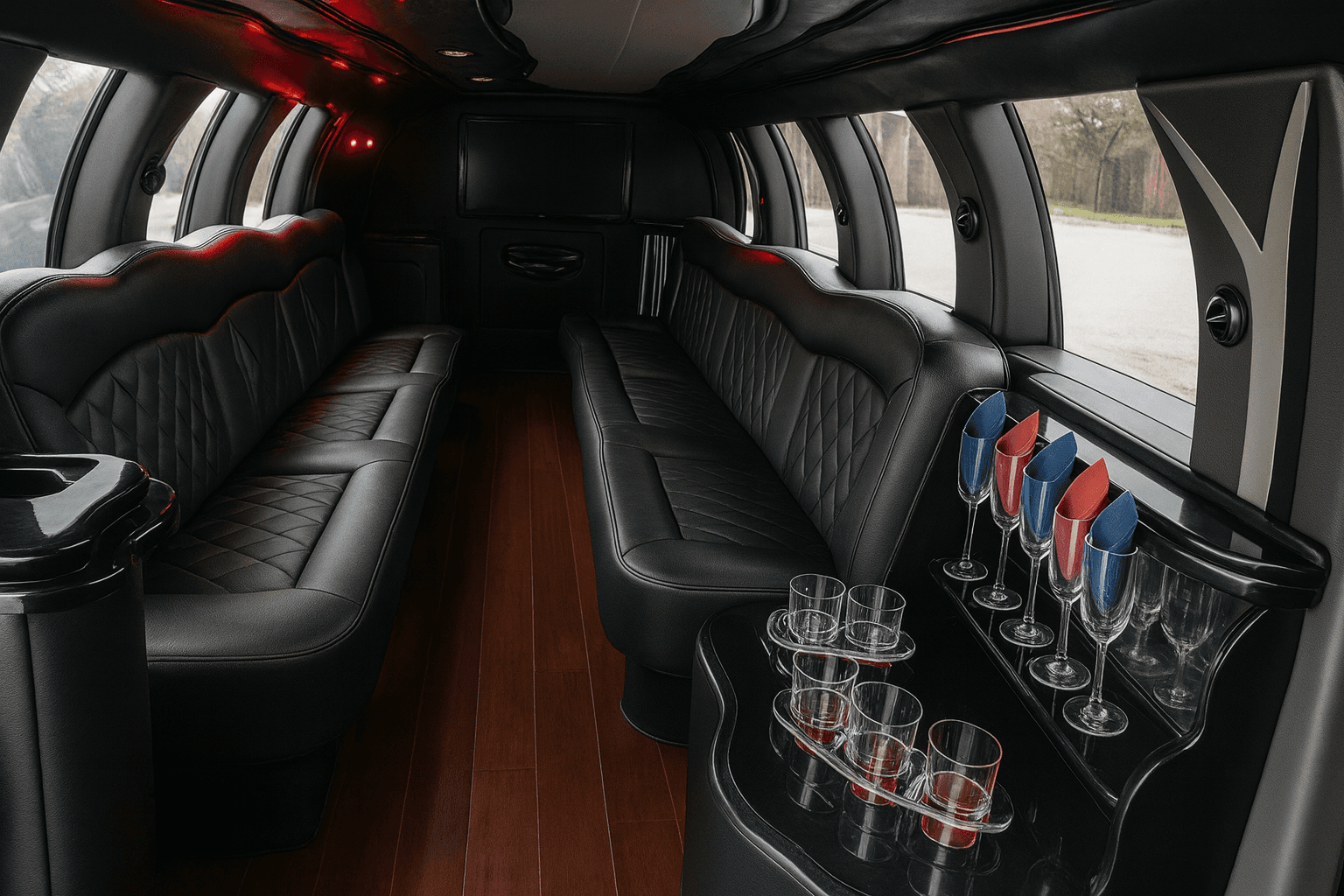 20-Passenger Stretch Limousine interior view