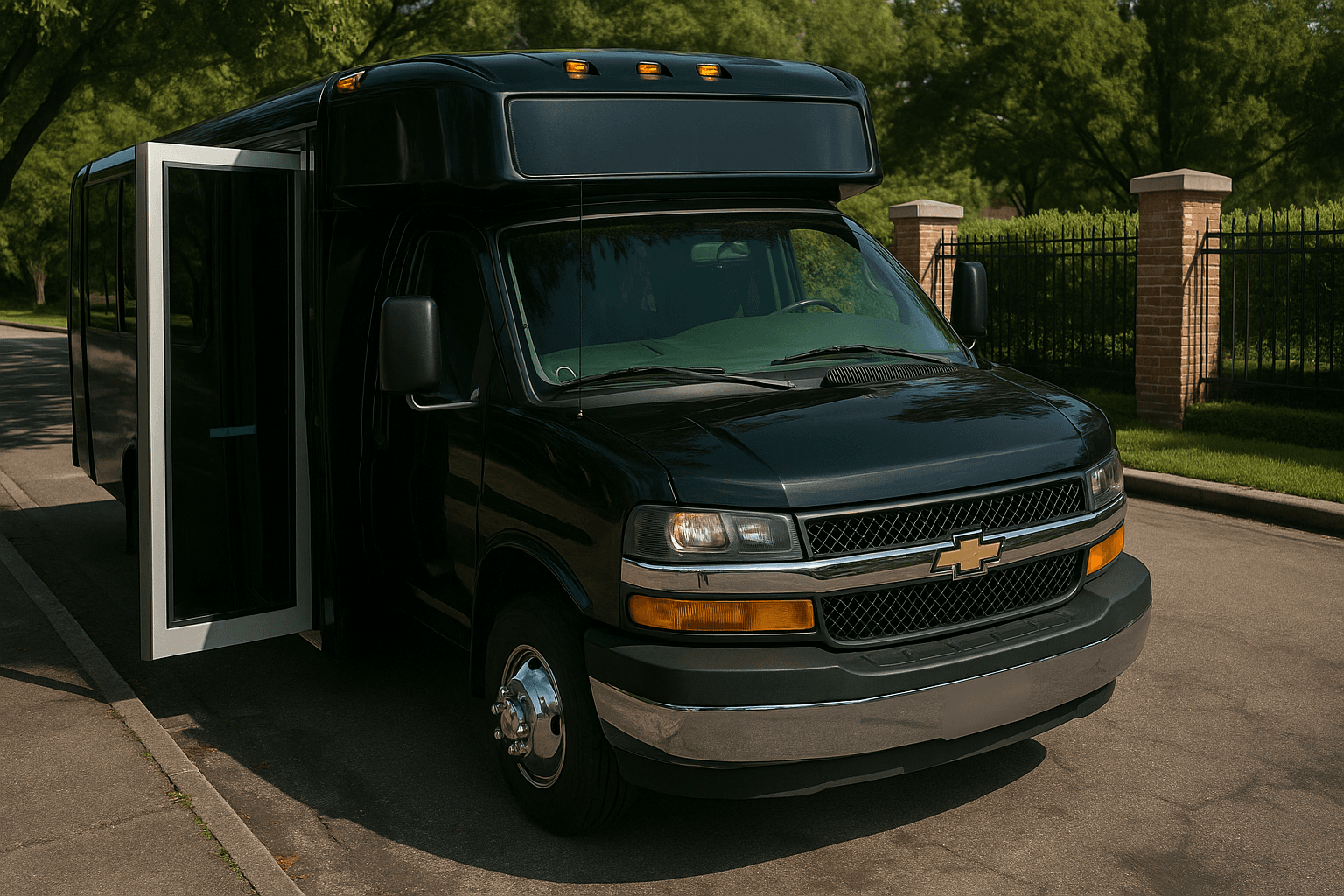 20-Passenger Party Bus exterior available for Phoenix rentals