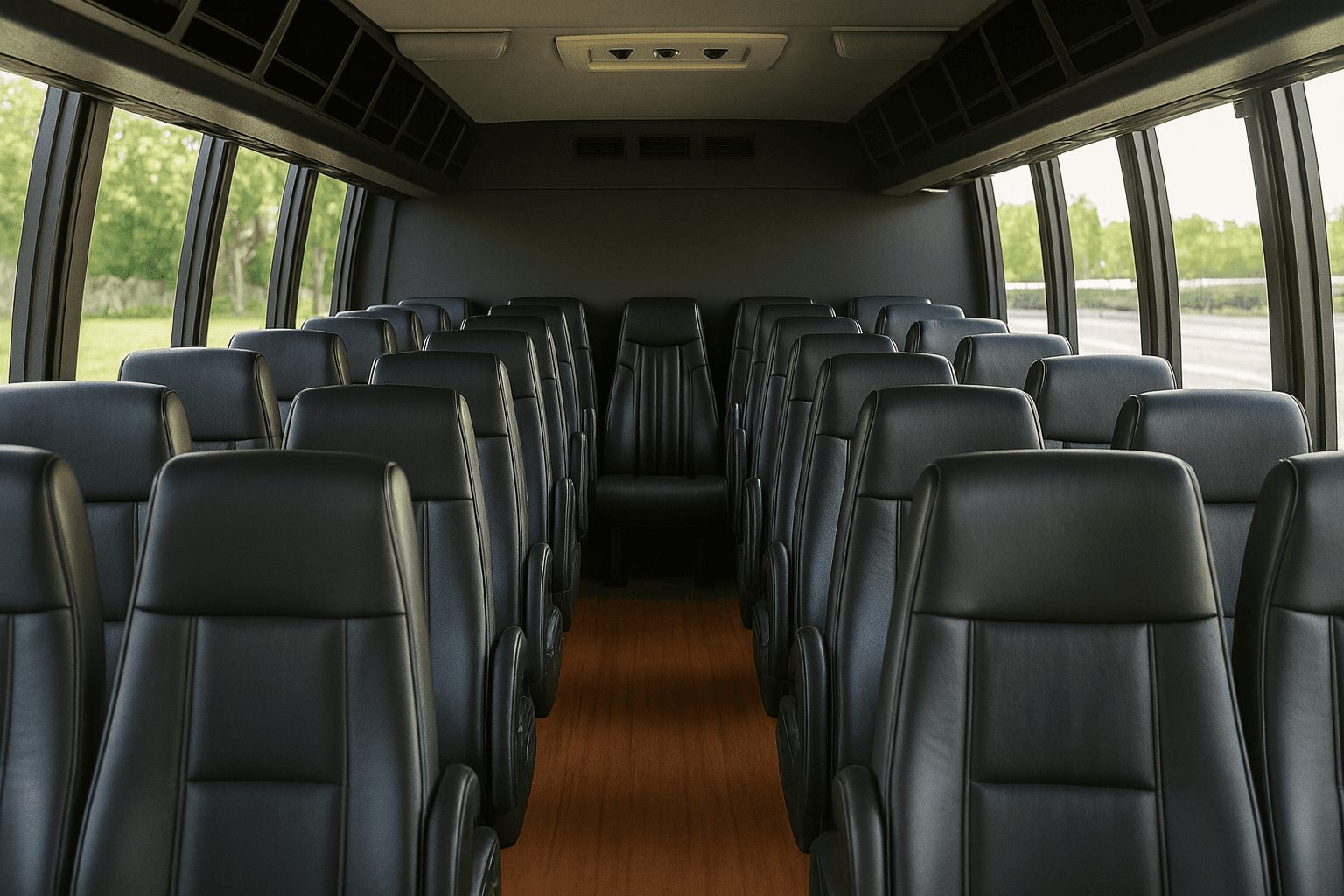 26-Passenger Coach Bus interior view