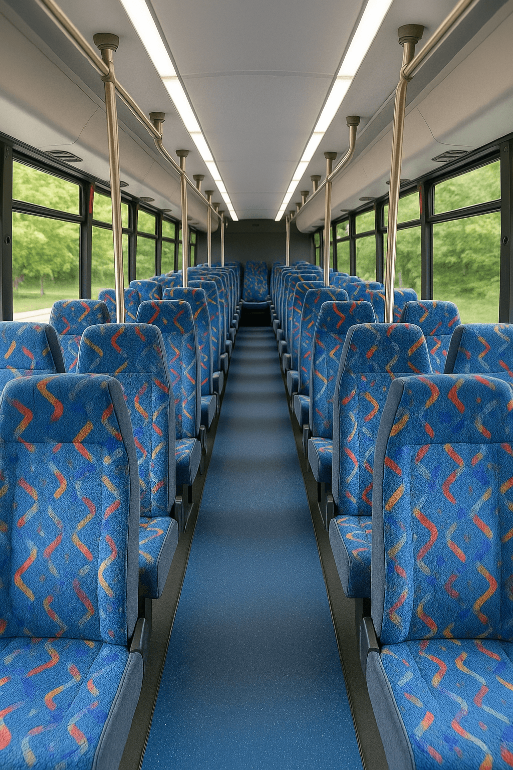 36-Passenger Coach Bus interior view