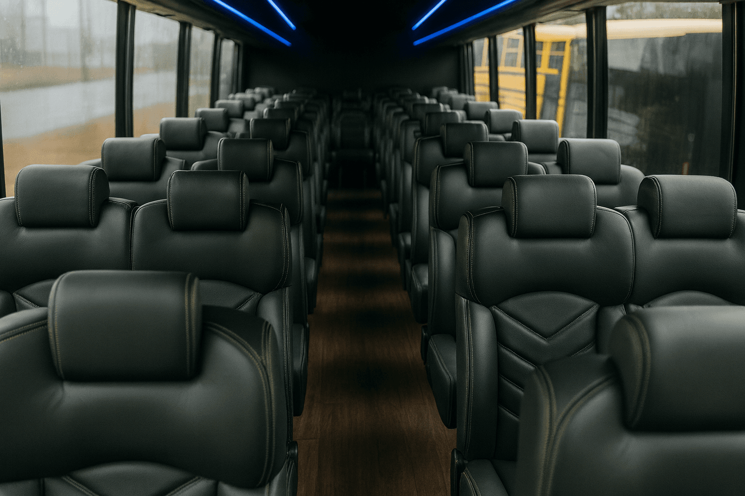 40-Passenger Coach Bus interior view