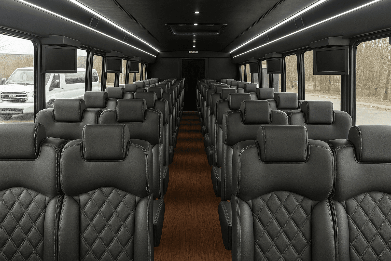 46-Passenger Coach Bus interior view